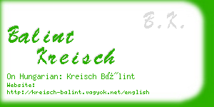 balint kreisch business card